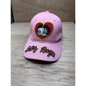 Betty Boop Hat Adjustable 90s 00s Y2k Heart Cartoon Pink Cap